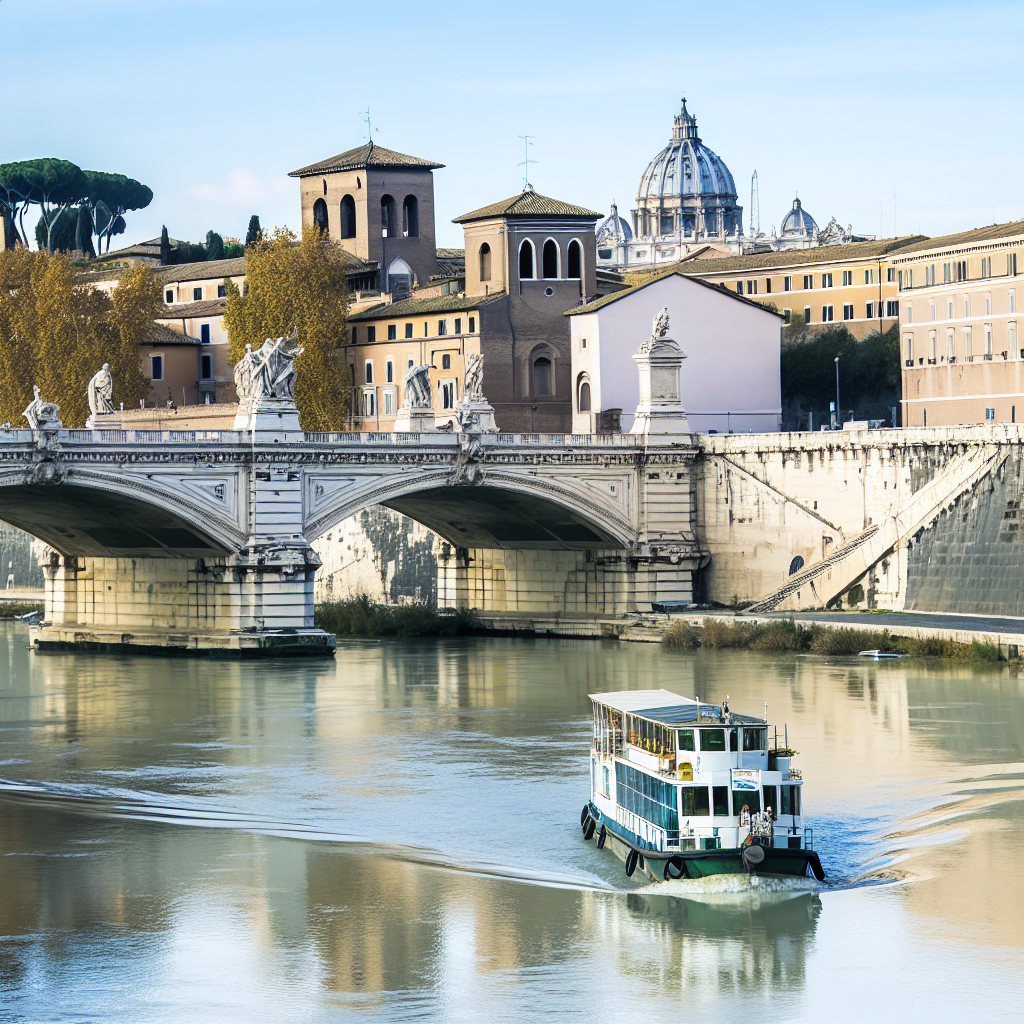Battello sul Tevere a Roma