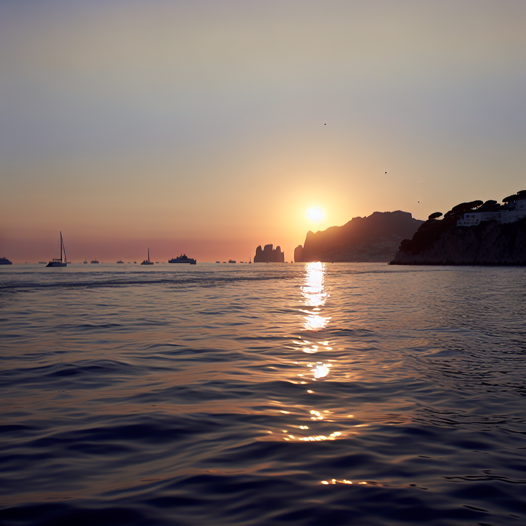 Giro in barca a Capri al tramonto