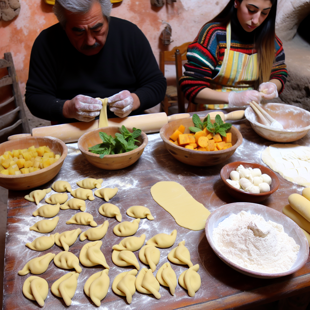 Laboratorio di culurgiones a Cagliari