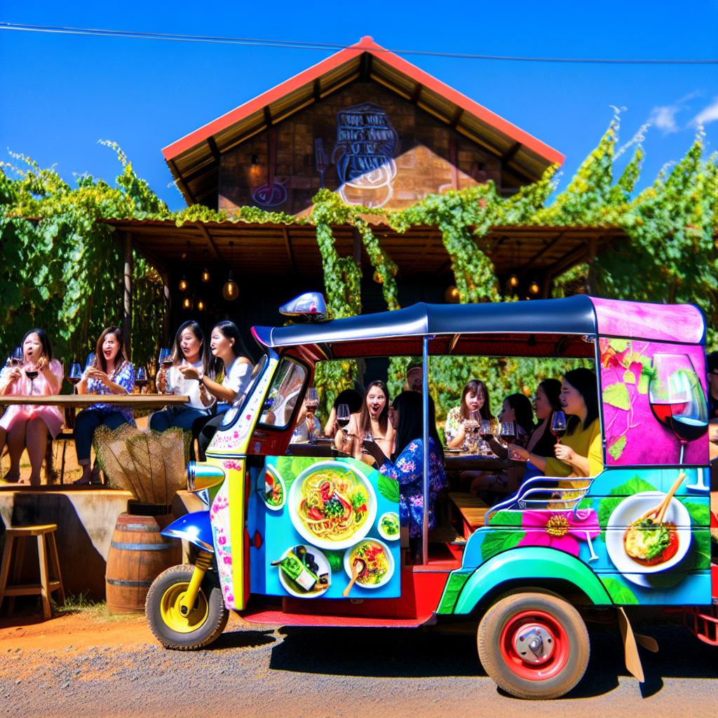 Tour gastronomico o del vino in tuk tuk