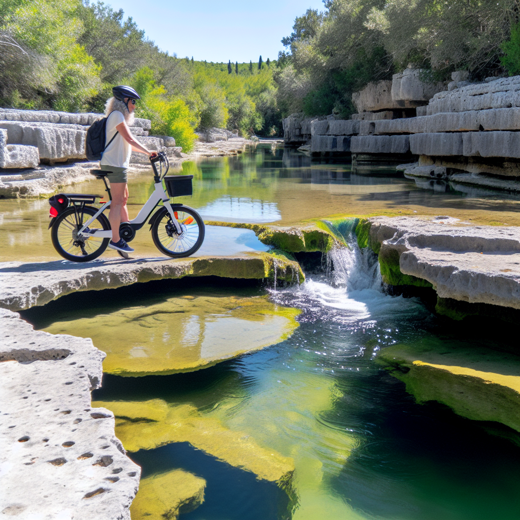 Tour in bicicletta elettrica delle piscine naturali del fiume Pitrisconi