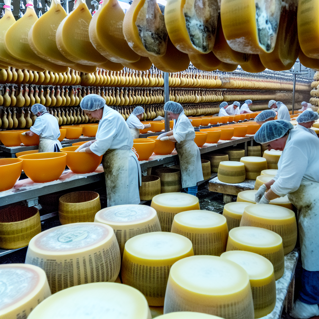 Tour in una fabbrica di Parmigiano e di prosciutto di Parma